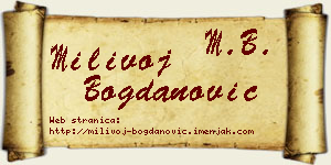 Milivoj Bogdanović vizit kartica